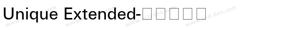 Unique Extended字体转换